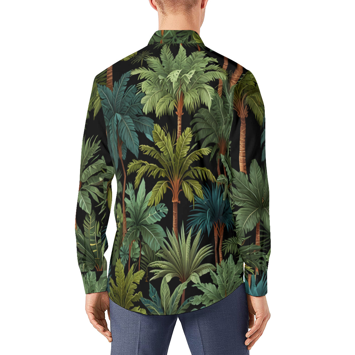 Tropical Trees Men's Classic Long-Sleeved Shirt