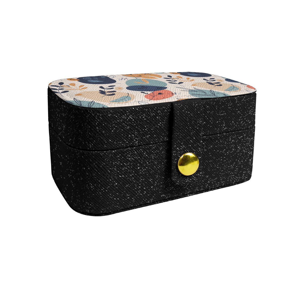 Abstract Floral Personalized Portable Jewelry Box