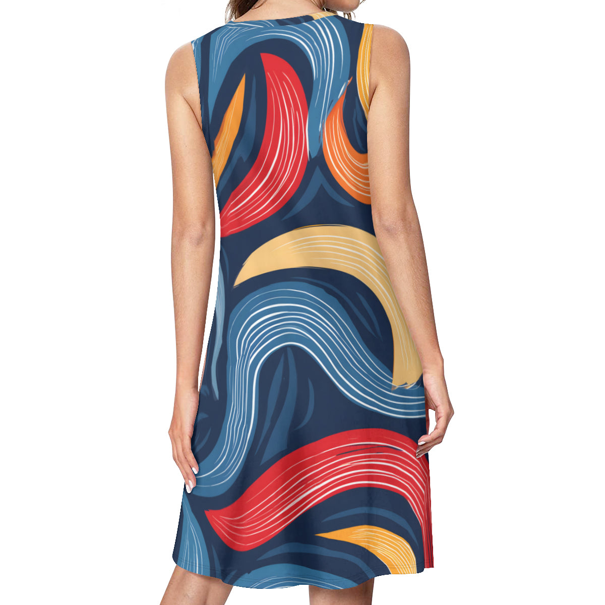 Abstract Pattern Swirl Women's Casual Dress