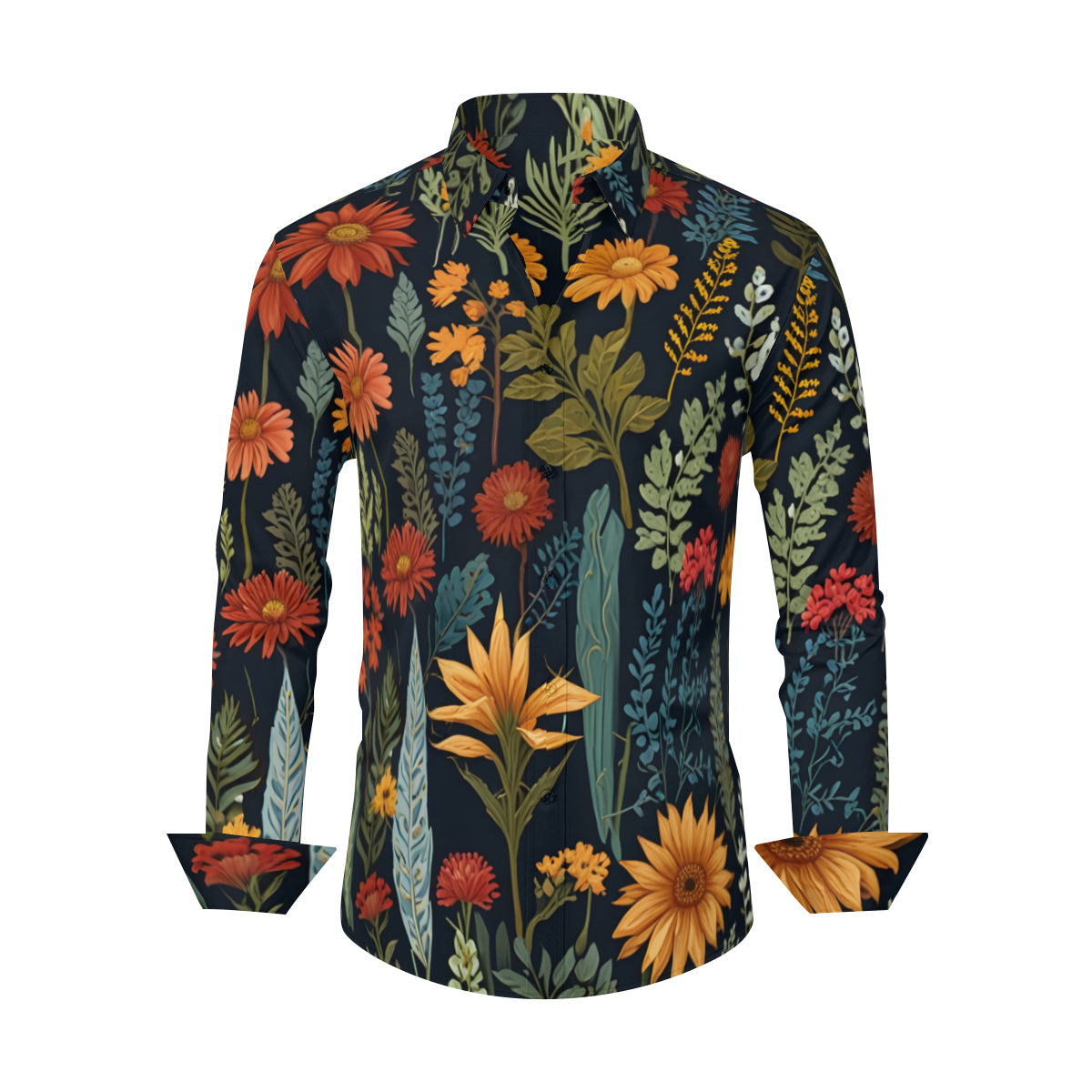 Botanical Plants Men's Classic Long-Sleeved Shirt