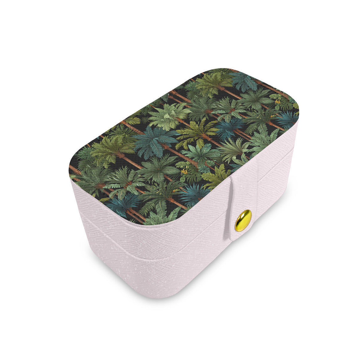 Tropical Trees Personalized Portable Jewelry Box