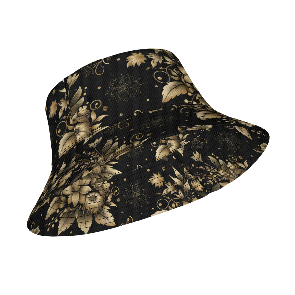 Gold Flowers Fisherman Hat