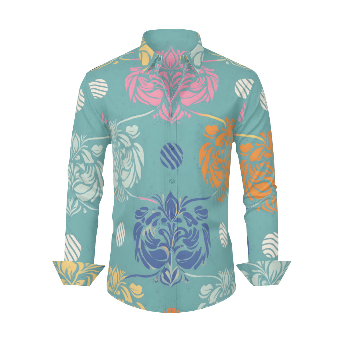 Abstract Pattern Men's Classic Long-Sleeved Shirt