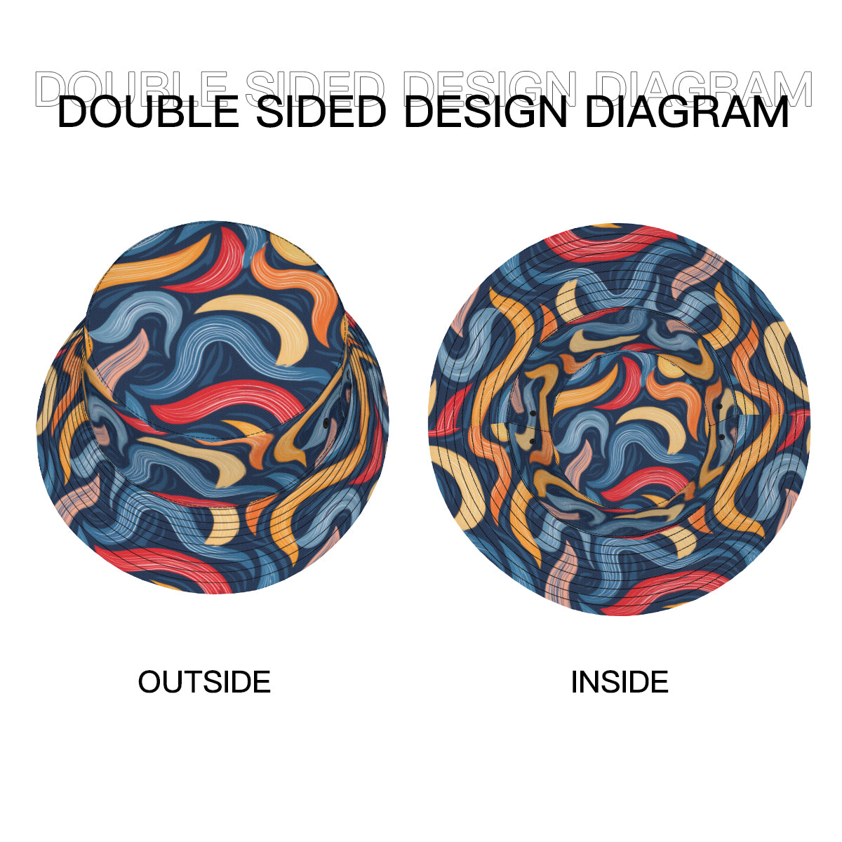 Abstract Pattern Swirl Fisherman Hat