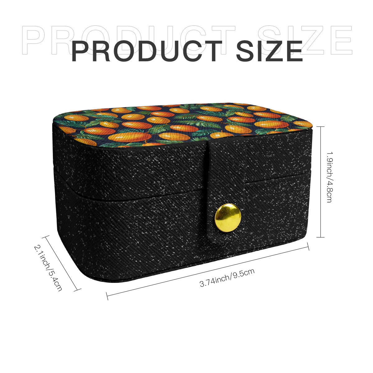 Tropical Mangoes Pattern Personalized Portable Jewelry Box