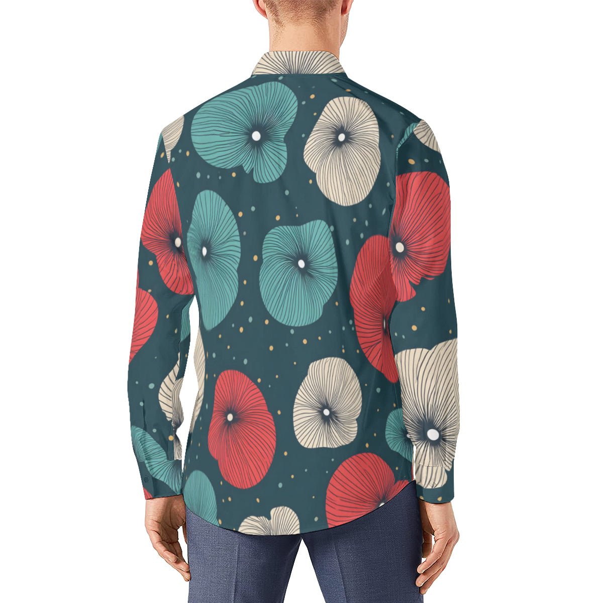 Abstract Pattern Men's Classic Long-Sleeved Shirt