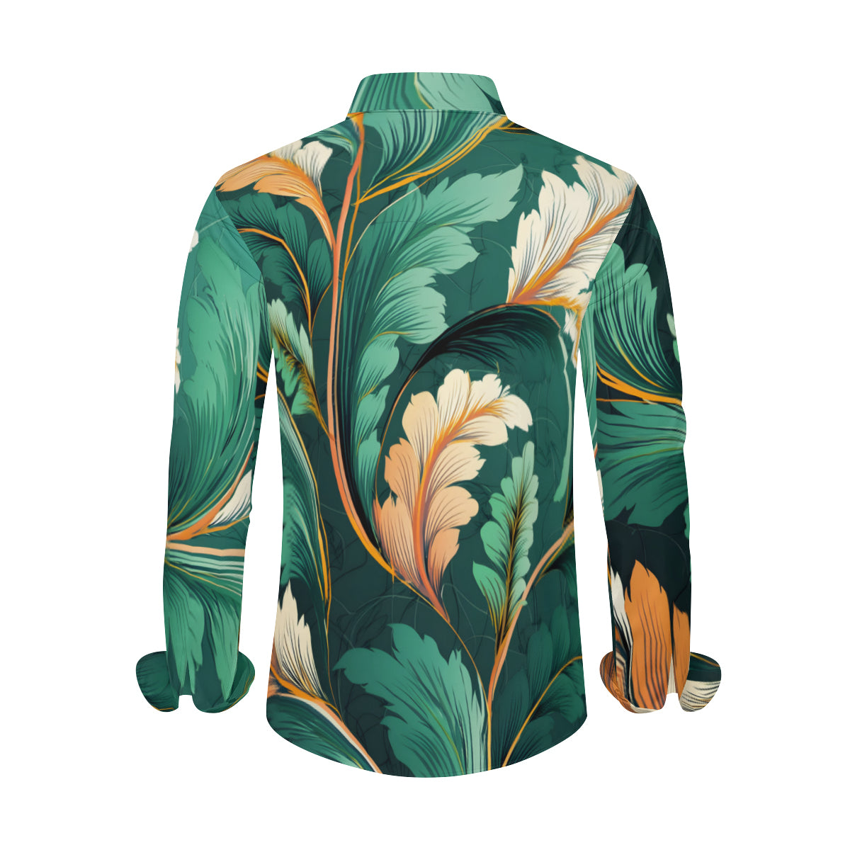 Green Leaves Men's Classic Long-Sleeved Shirt