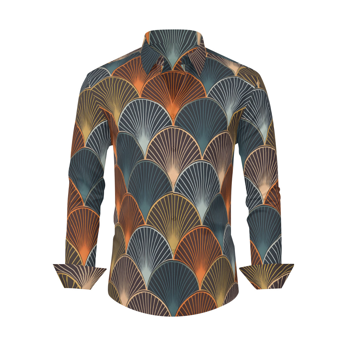 Abstract Pattern Men's Classic Long-Sleeved Shirt
