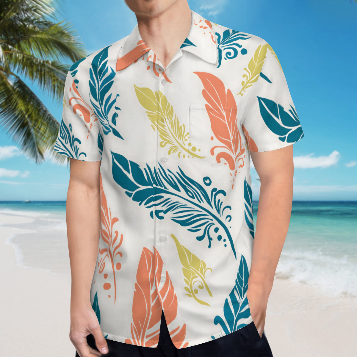 Abstract Floral Hawaiian Shirt