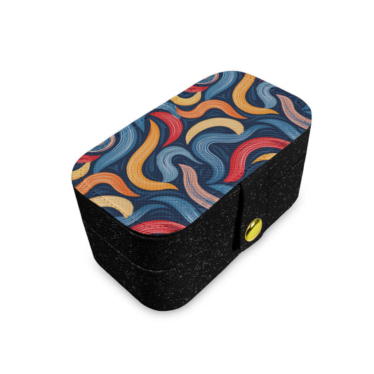 Abstract Pattern Swirl Personalized Portable Jewelry Box