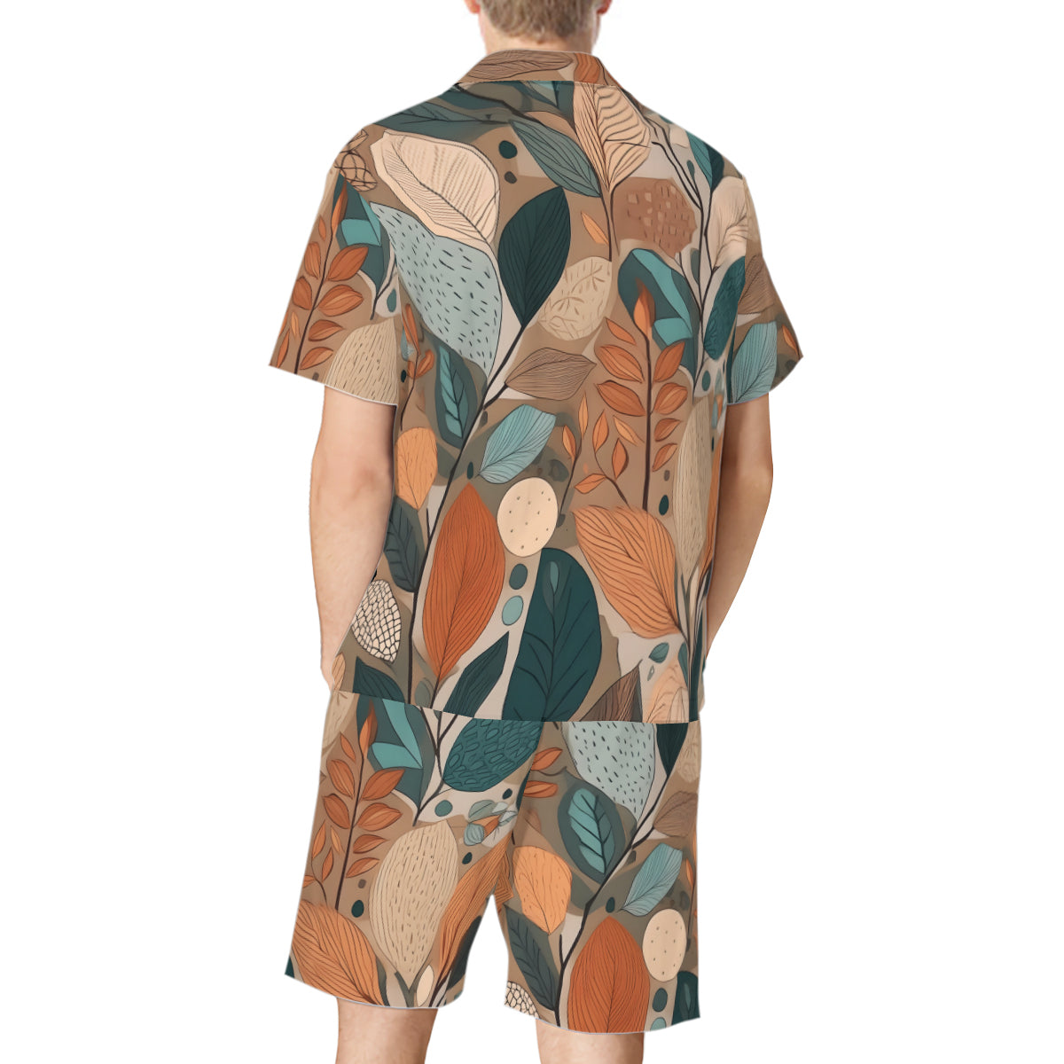 Floral Man's Shirt And Short Set