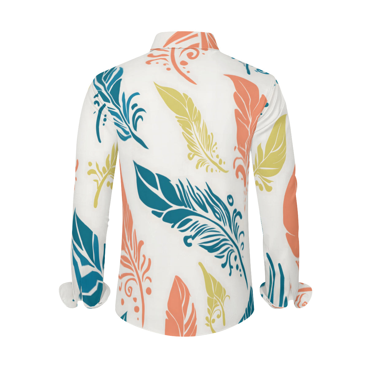 Abstract Floral Men's Classic Long-Sleeved Shirt