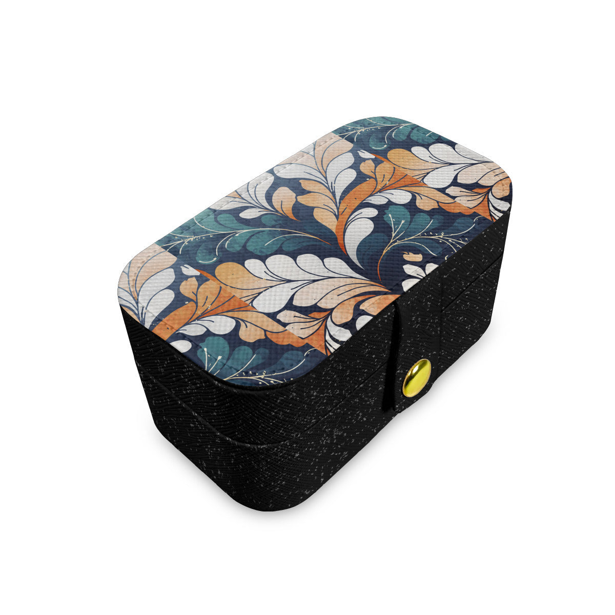 Abstract Floral Personalized Portable Jewelry Box