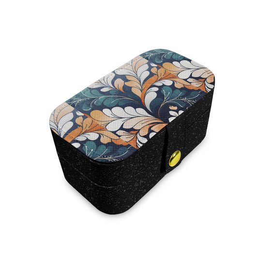 Abstract Floral Personalized Portable Jewelry Box