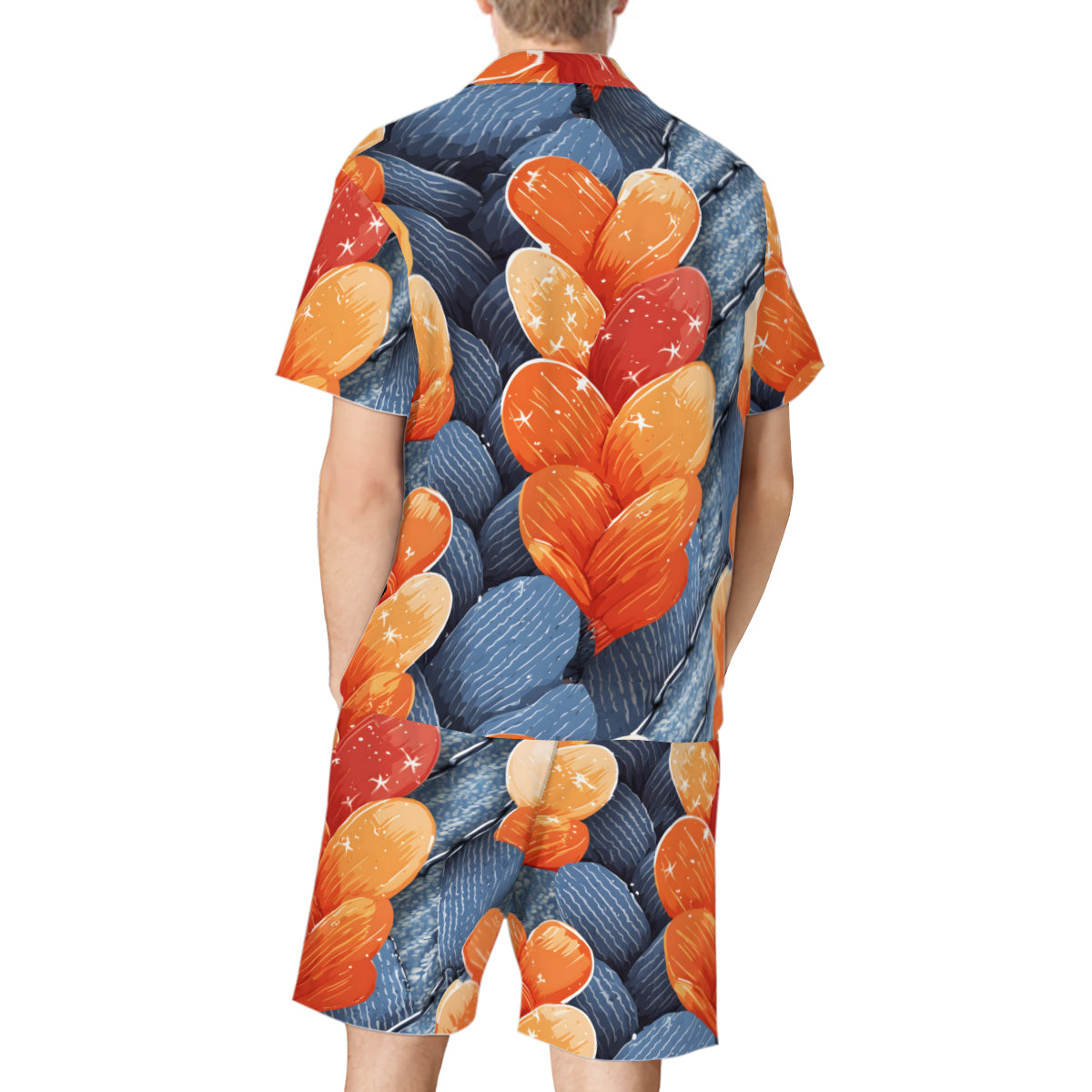Abstract Man's Shirt and Short Set