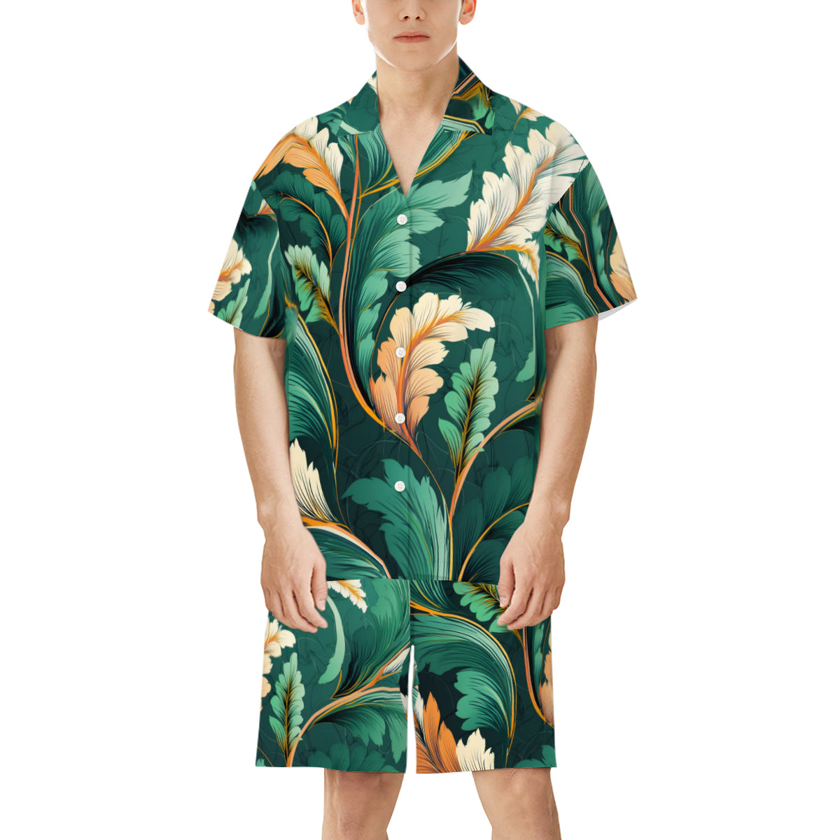 Greenleaves Man's Shirt And Short Set