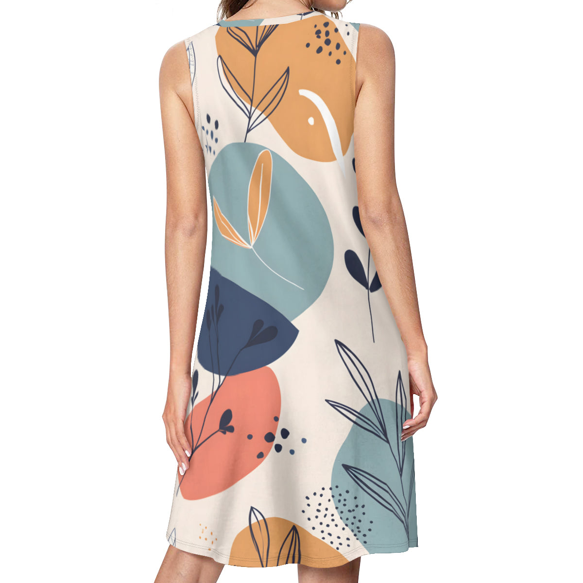 Abstract Floral Women's Casual Dress |