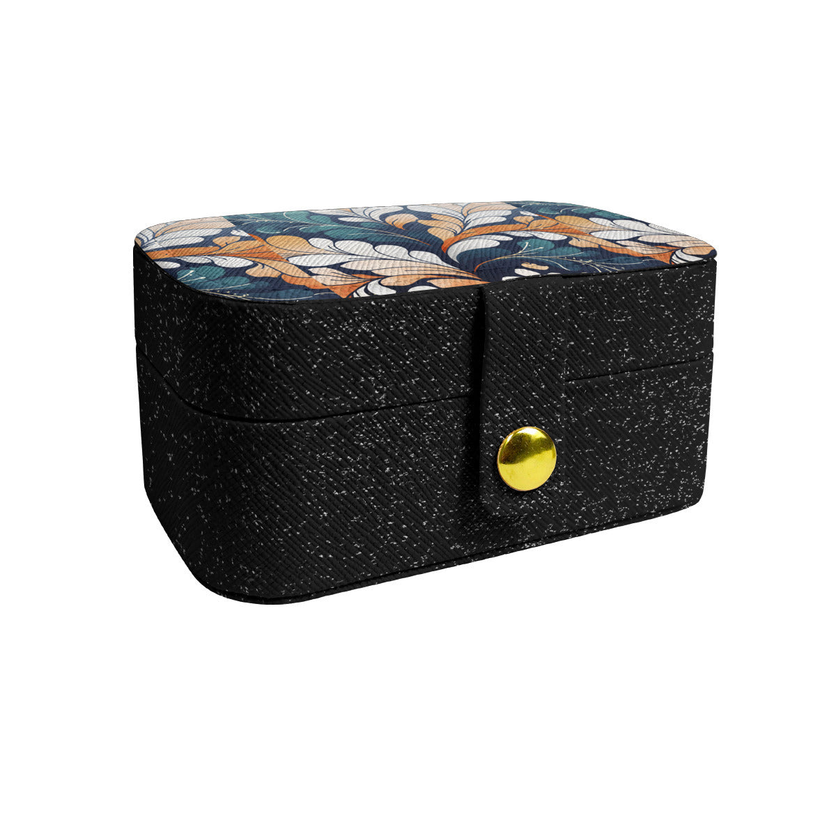 Abstract Floral Personalized Portable Jewelry Box