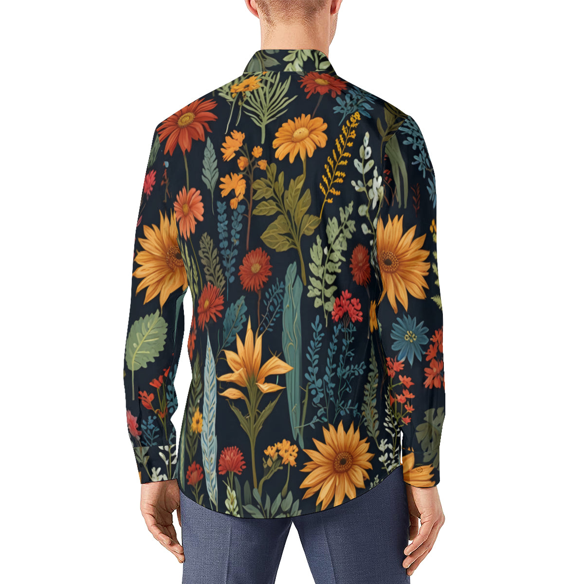 Botanical Plants Men's Classic Long-Sleeved Shirt
