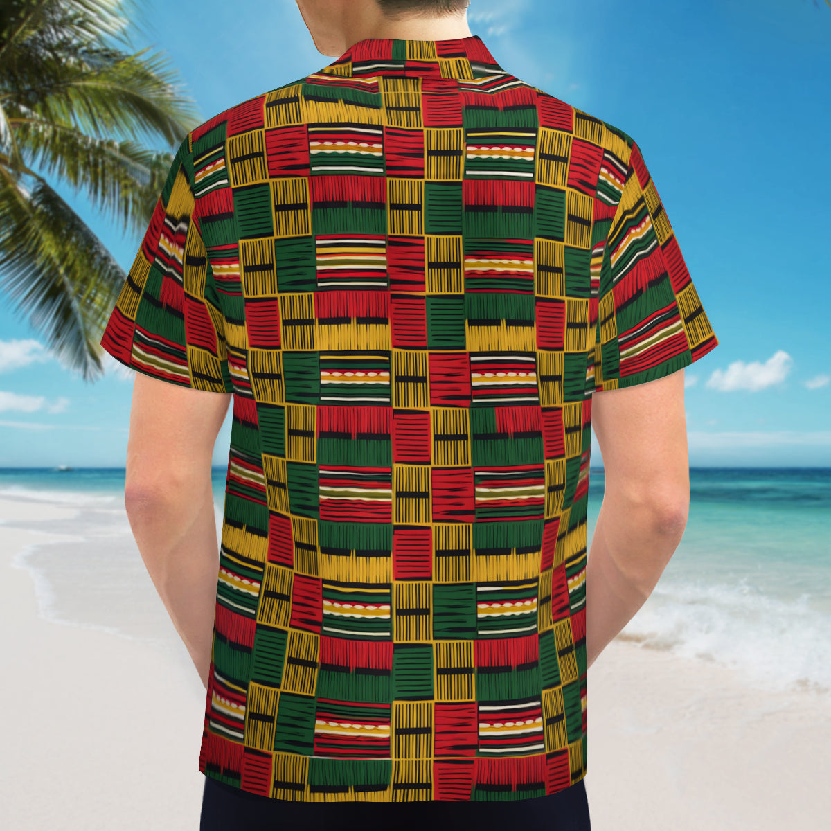 Kente Pattern Hawaiian Shirt