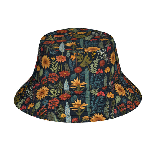 Botanical Plants Double-Sided Unisex Polyester Bucket Hat