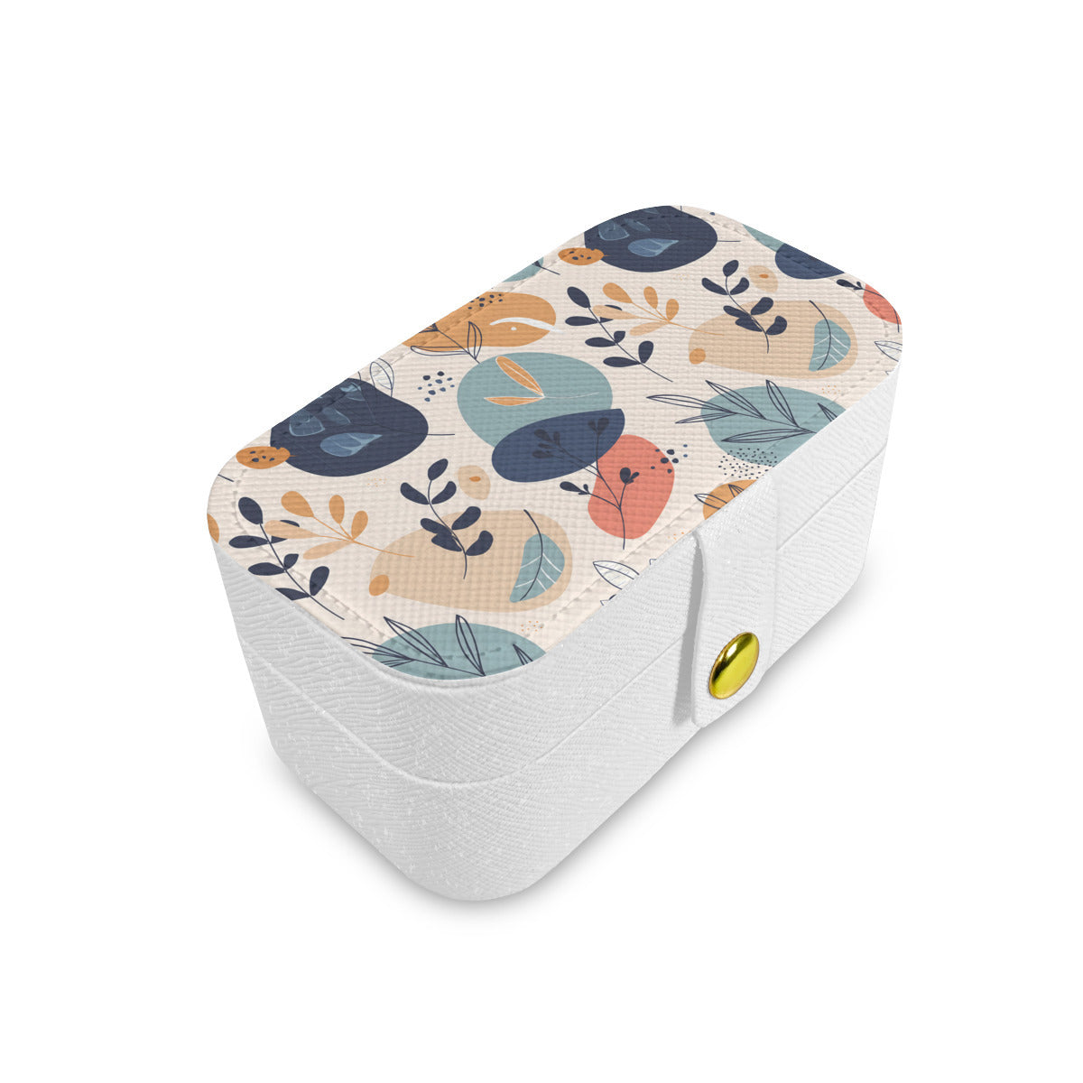 Abstract Floral Personalized Portable Jewelry Box