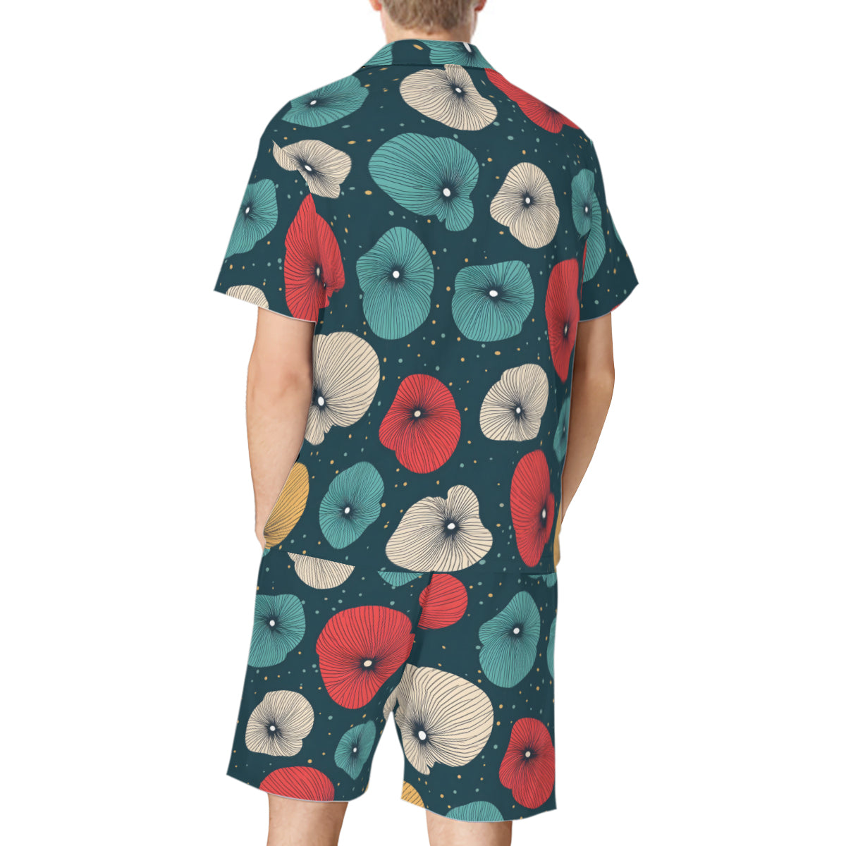 Abstract Pattern Man's Shirt And Short Set