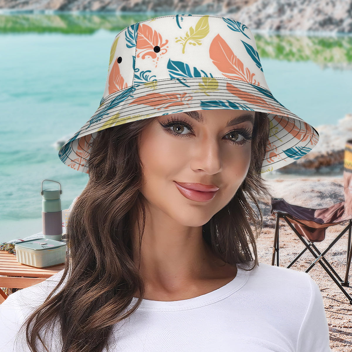 Abstract Floral Fisherman Hat