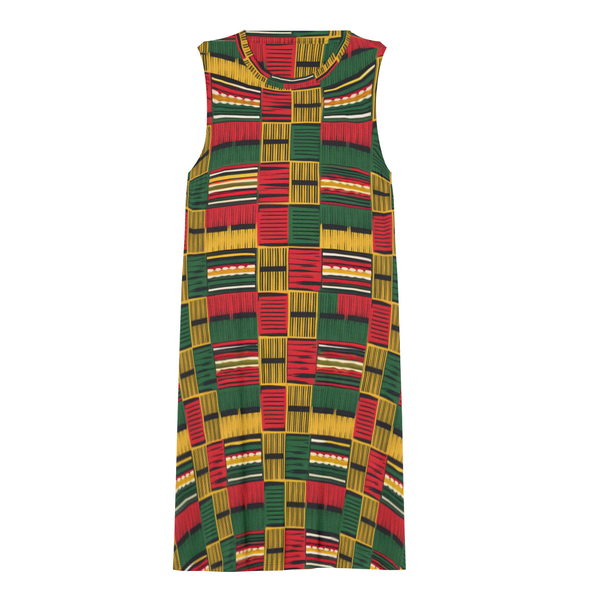 Kente Pattern Women's Casual Dress