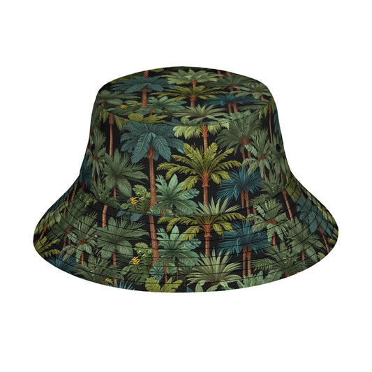 Tropical Trees Double-Sided Unisex Polyester Bucket Hat