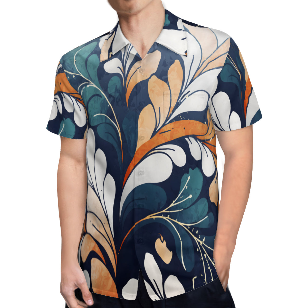 Abstract Floral Hawaiian Shirt