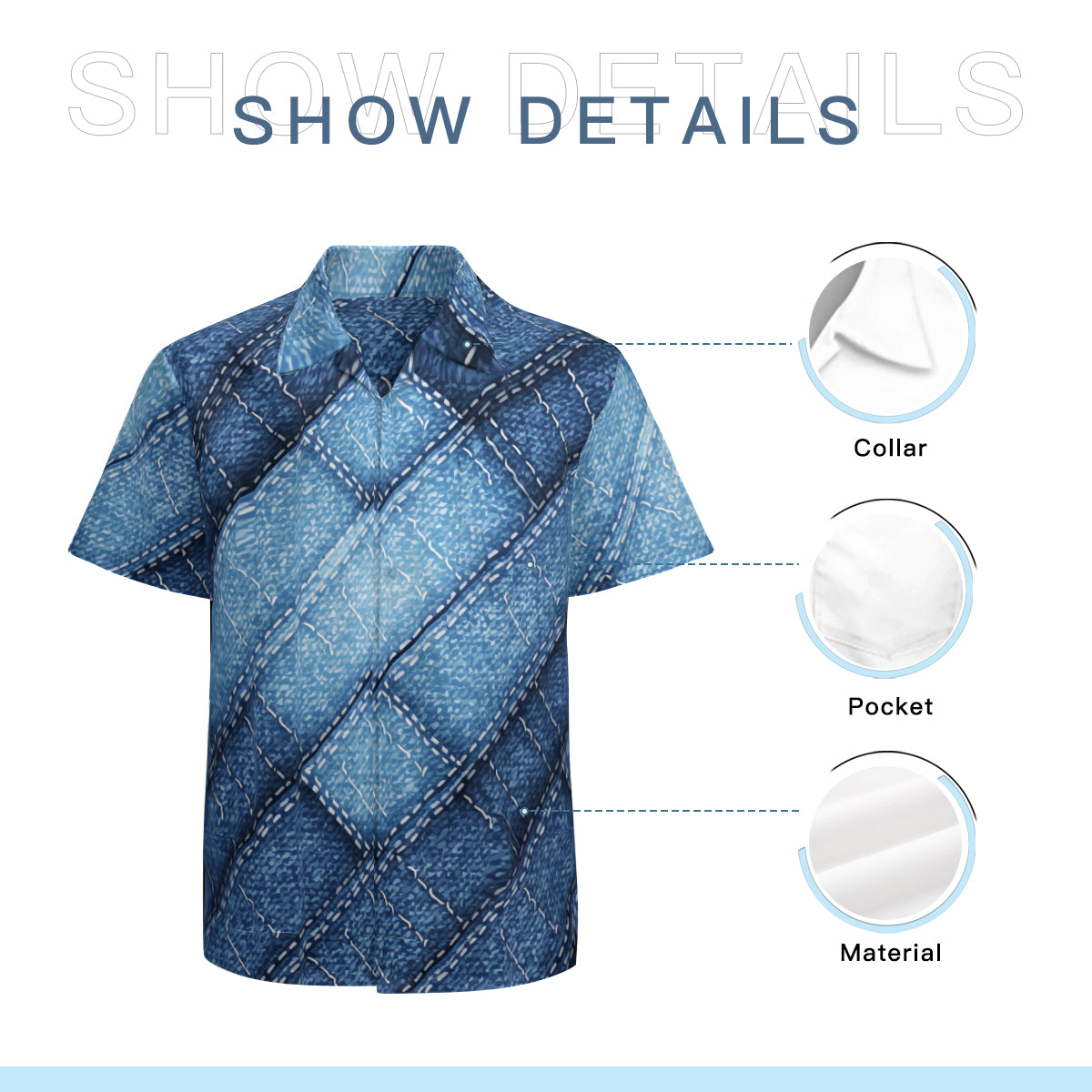Denim Design Hawaiian Shirt
