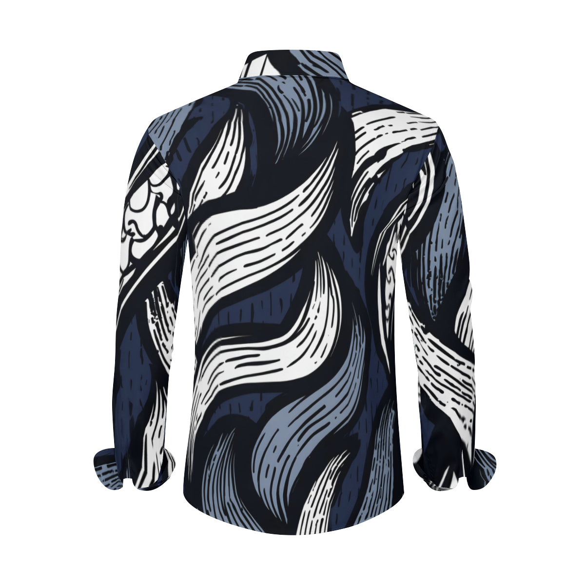 Abstract Men's Classic Long-Sleeved Shirt