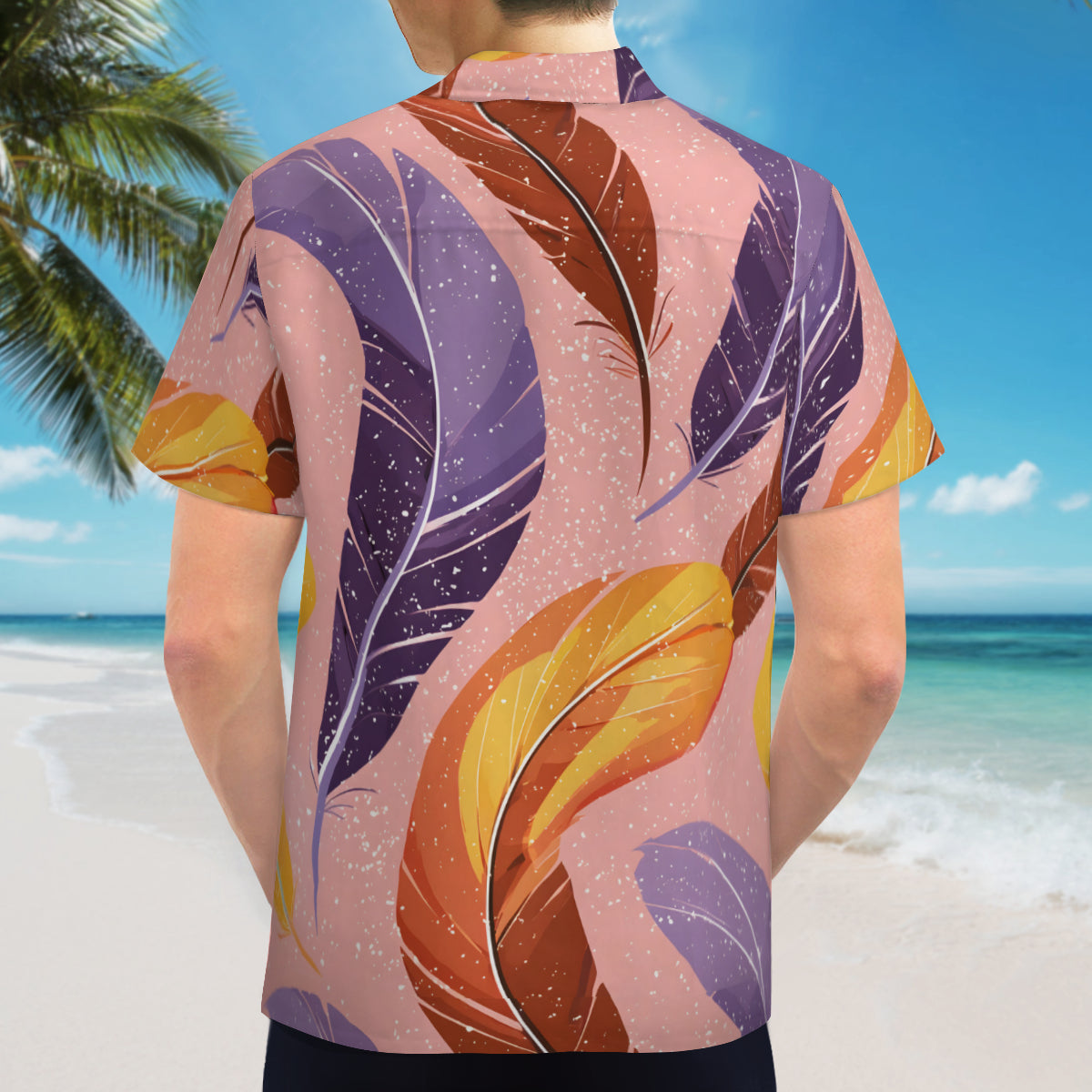 Abstract Feathers Hawaiian Shirt
