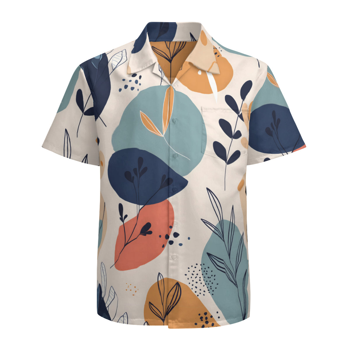 Abstract Floral Hawaiian Shirt