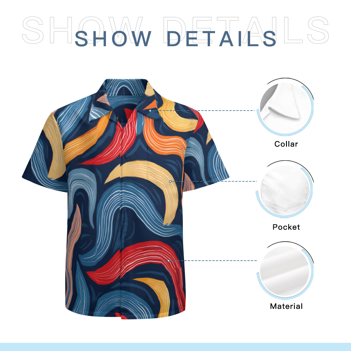 Abstract Pattern Swirl Hawaiian Shirt