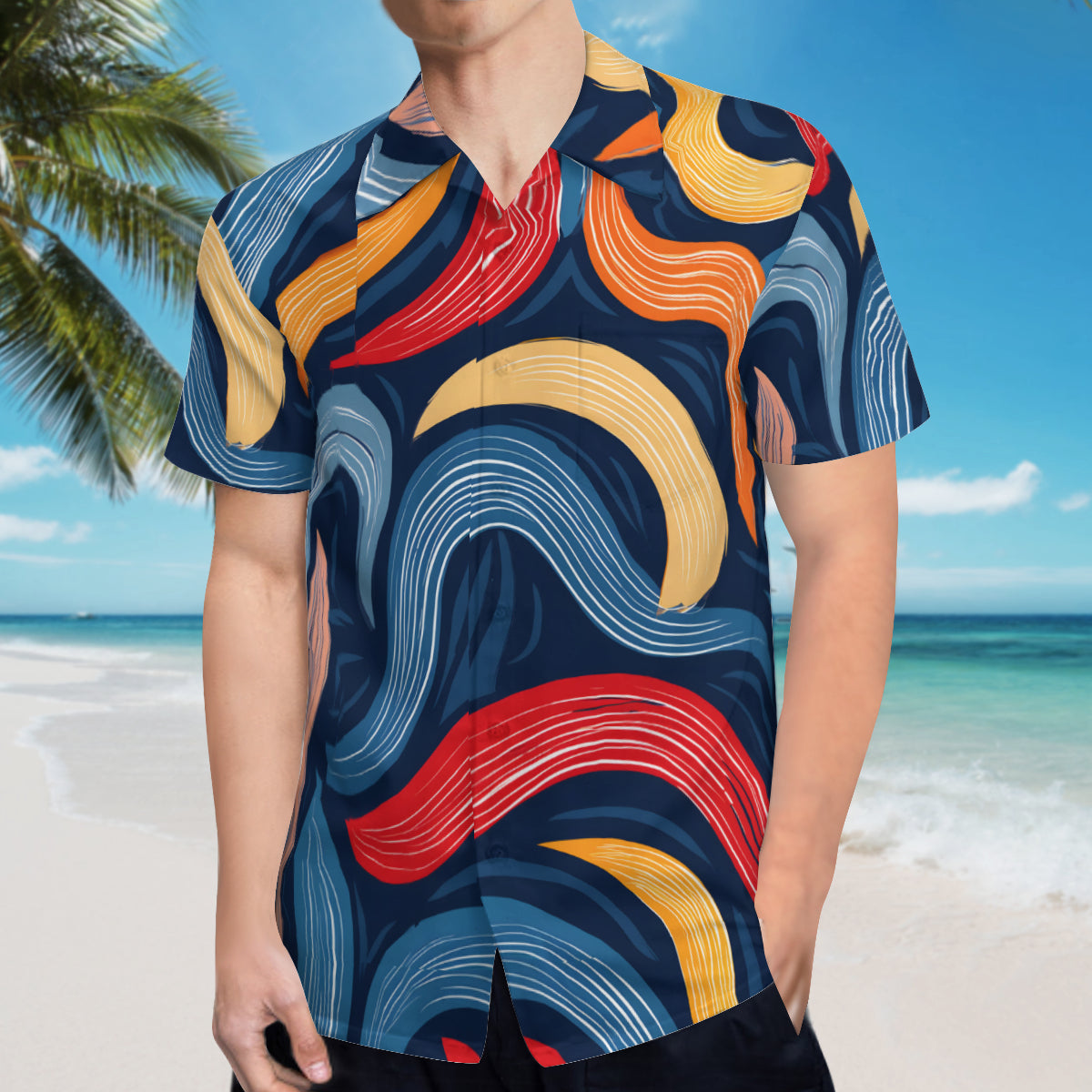 Abstract Pattern Swirl Hawaiian Shirt