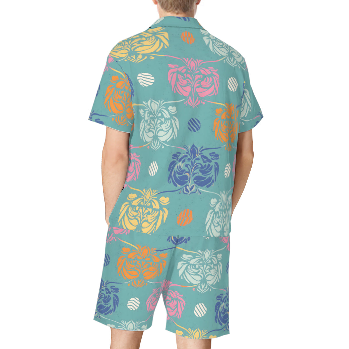 Abstract Pattern Man's Shirt And Short Set