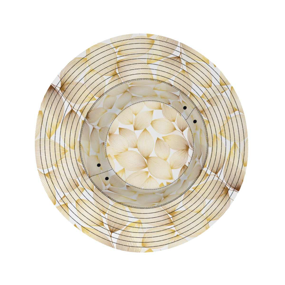 Abstract Pattern Gold Fisherman Hat