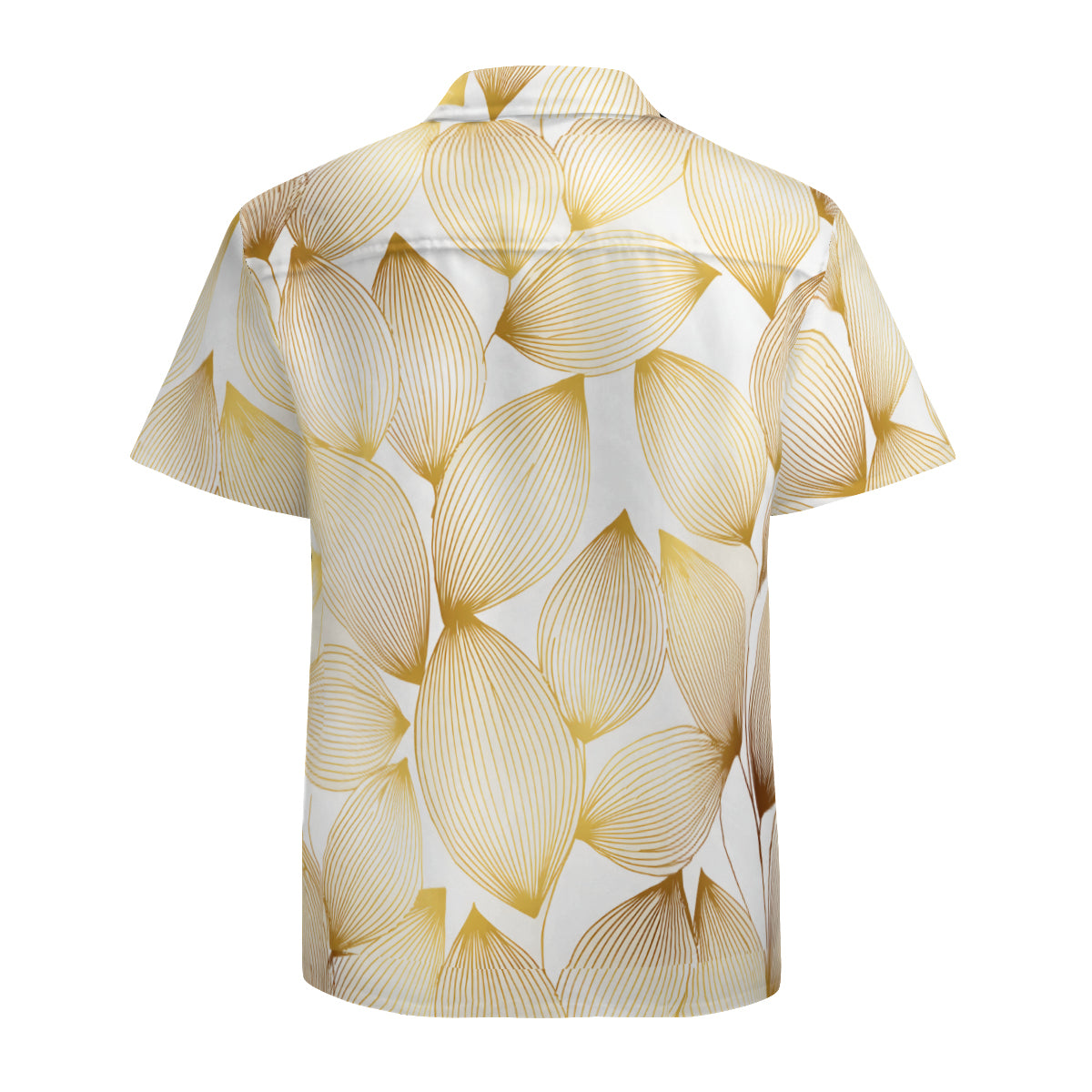 Abstract Pattern Gold Hawaiian Shirt