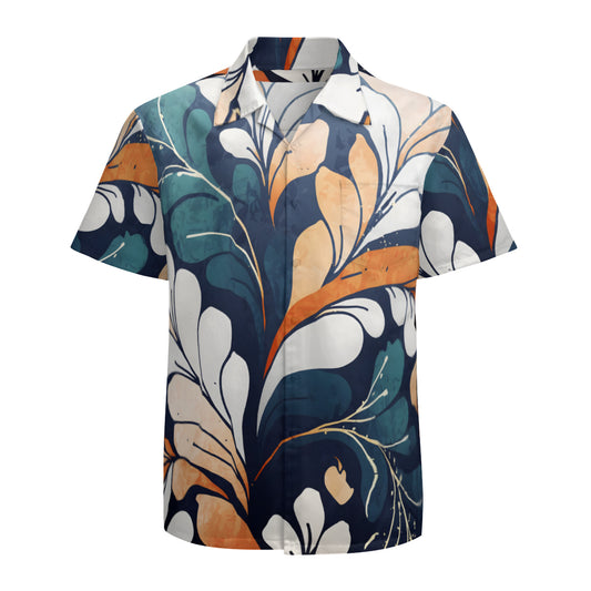 Abstract Floral Hawaiian Shirt