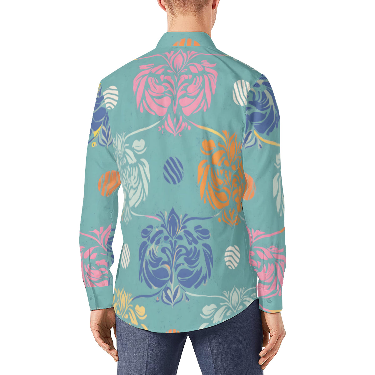Abstract Pattern Men's Classic Long-Sleeved Shirt