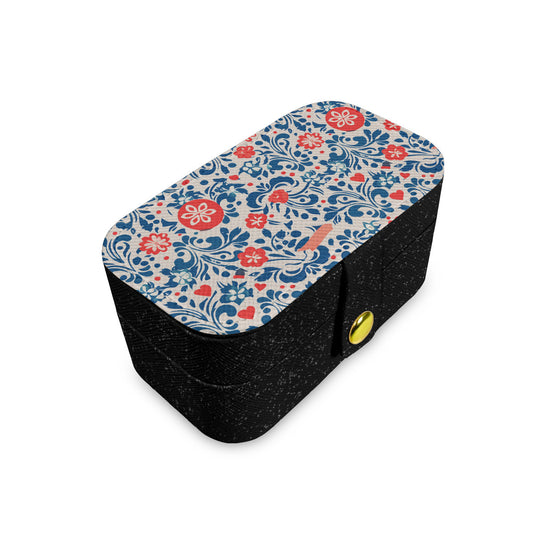 Abstract Pattern Personalized Portable Jewelry Box