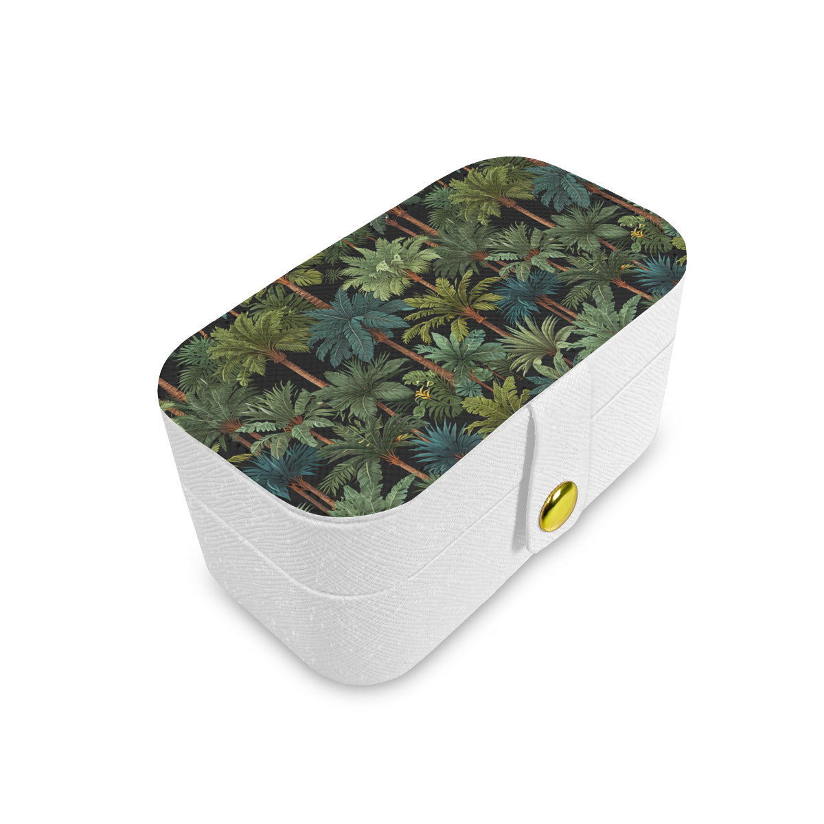 Tropical Trees Personalized Portable Jewelry Box