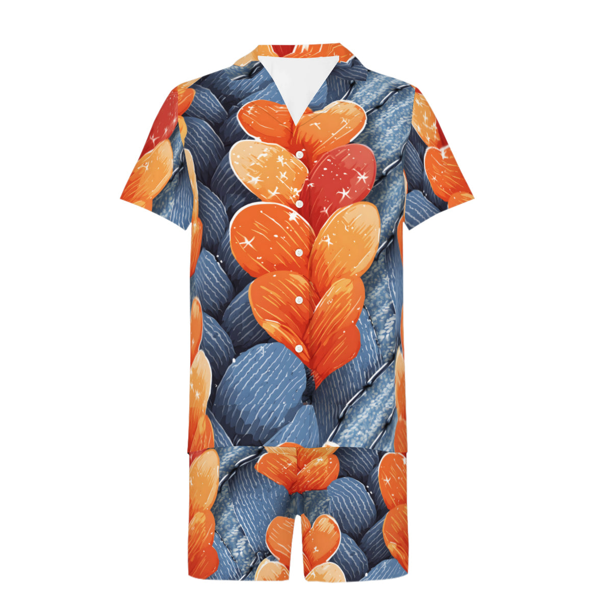 Abstract Man's Shirt and Short Set