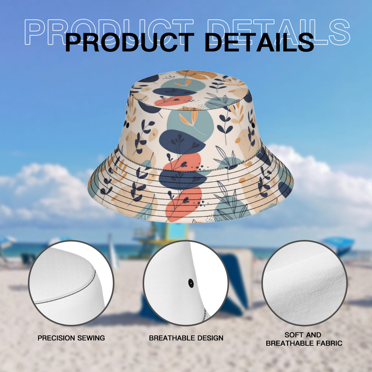 Abstract Floral Fisherman Hat