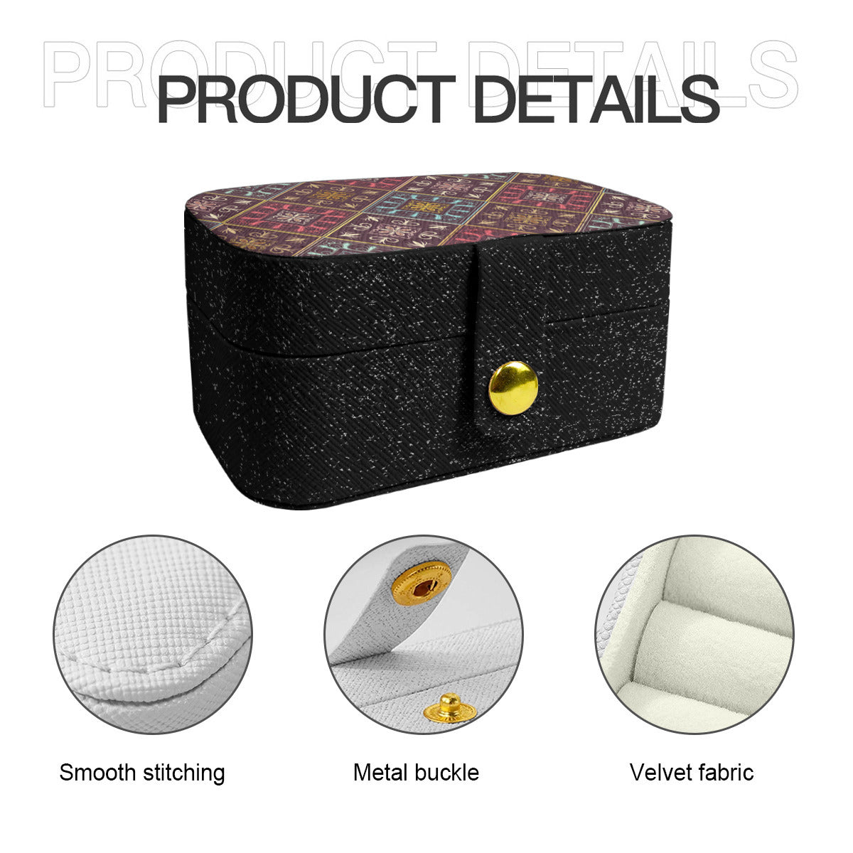 Abstract Pattern Personalized Portable Jewelry Box