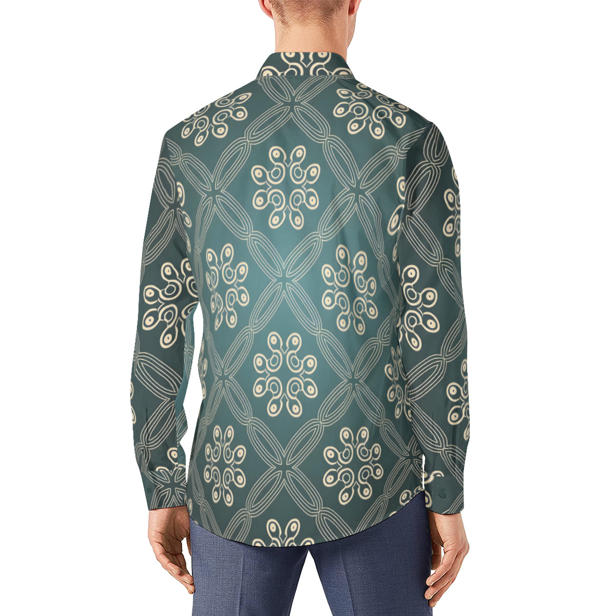 Abstract Pattern Men's Classic Long-Sleeved Shirt