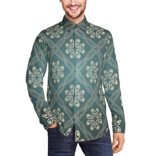 Abstract Pattern Men's Classic Long-Sleeved Shirt