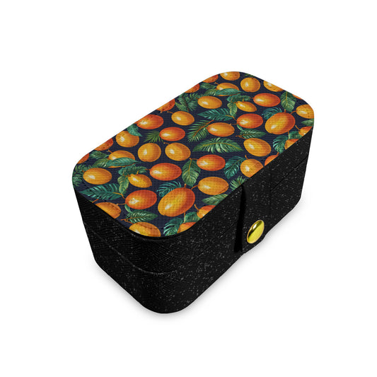 Tropical Mangoes Pattern Personalized Portable Jewelry Box